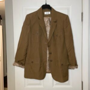 LeSuit vintage linen blend safari jacket - size 14